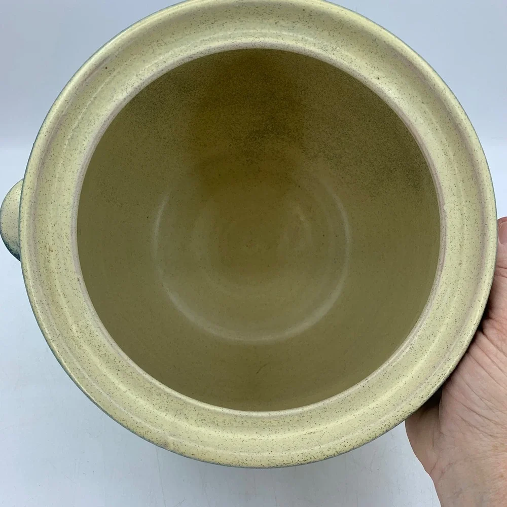 Vtg Lg Rumptoph Salt Glazed Pottery Crock Lid West Germany Rum Fruit Farmhouse